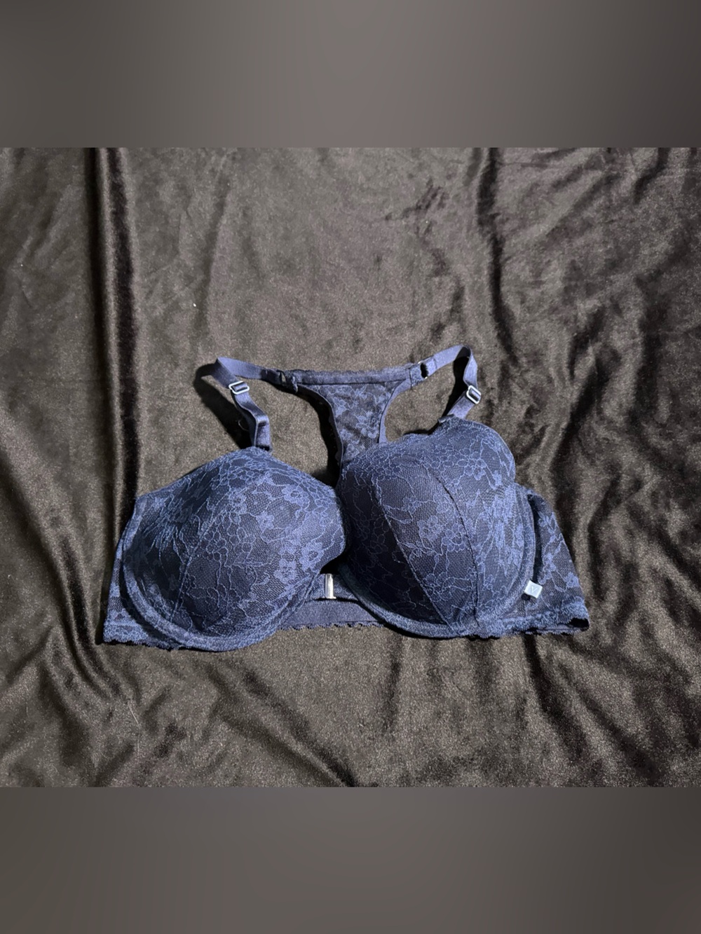 Victoria's Secret Navy Blue Lace Racerback Bra